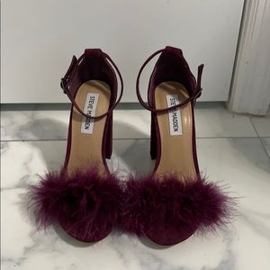 Steve Madden maroon suede heels